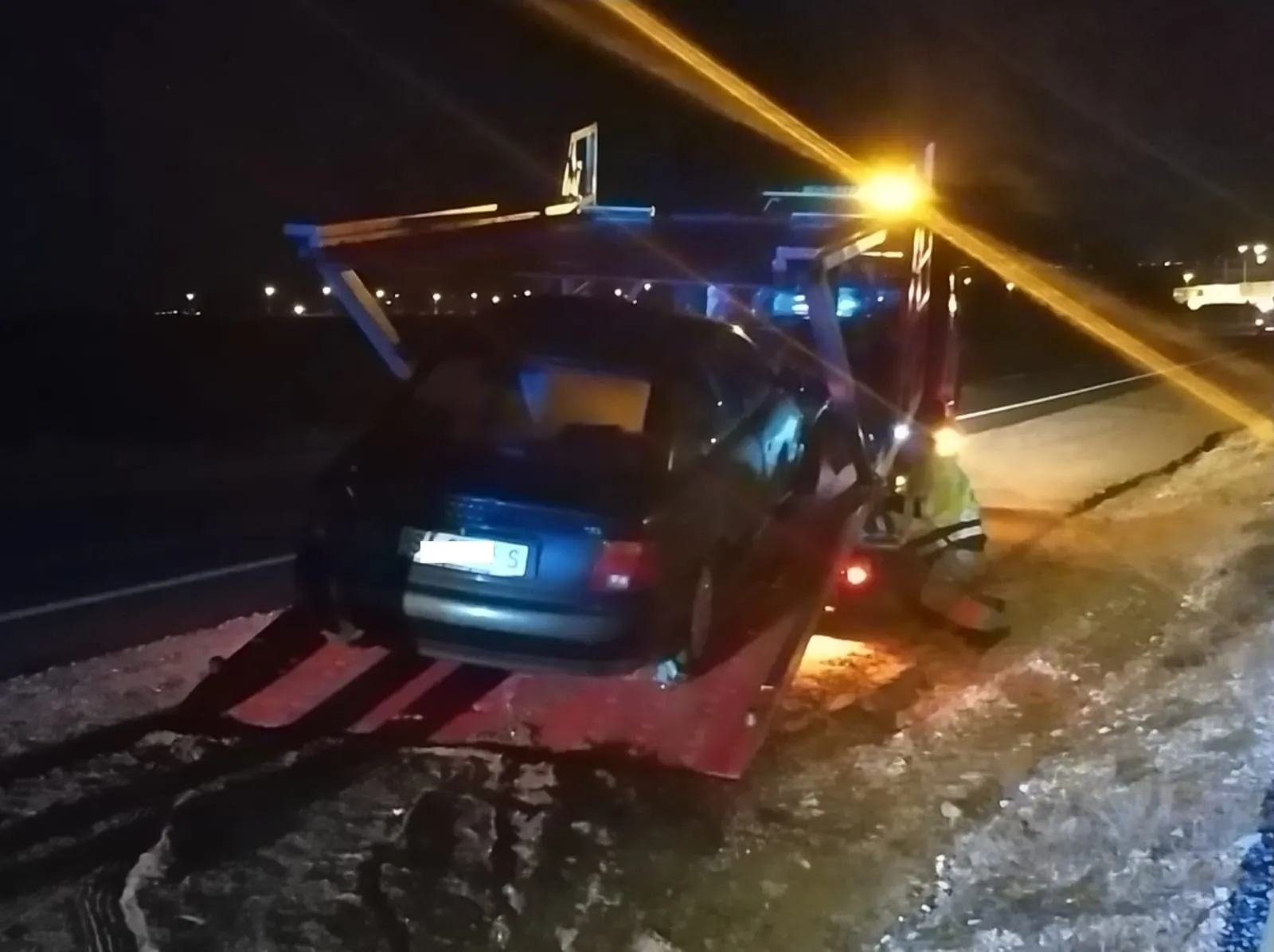 El vehículo accidentado