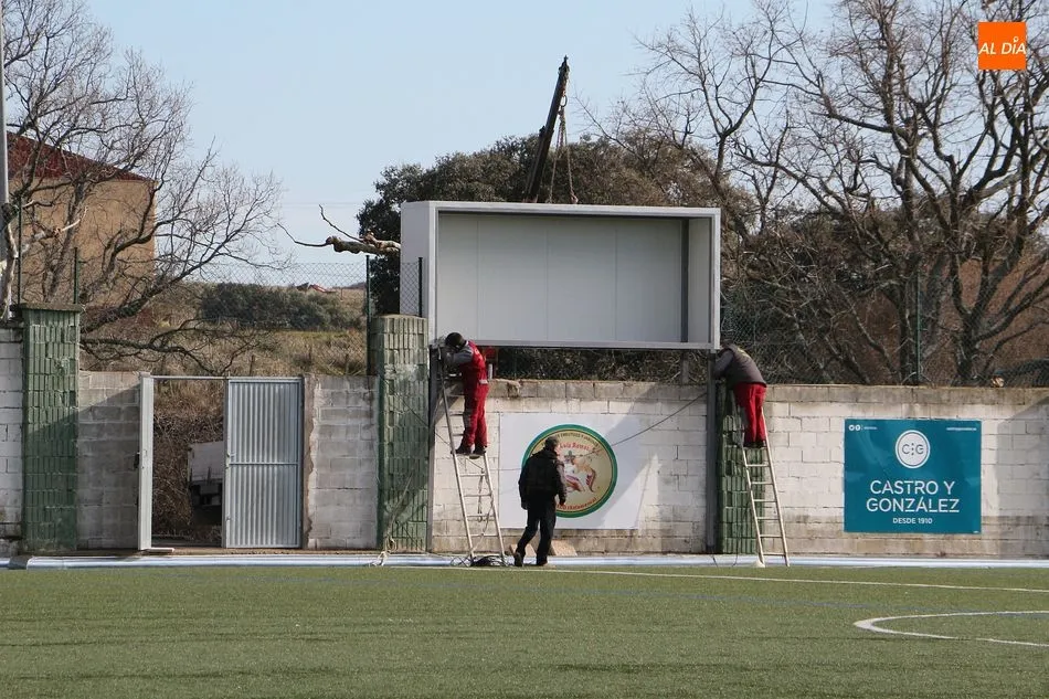 Ya se puede observar la ubicación del nuevo videomarcador del Municipal de Guijuelo