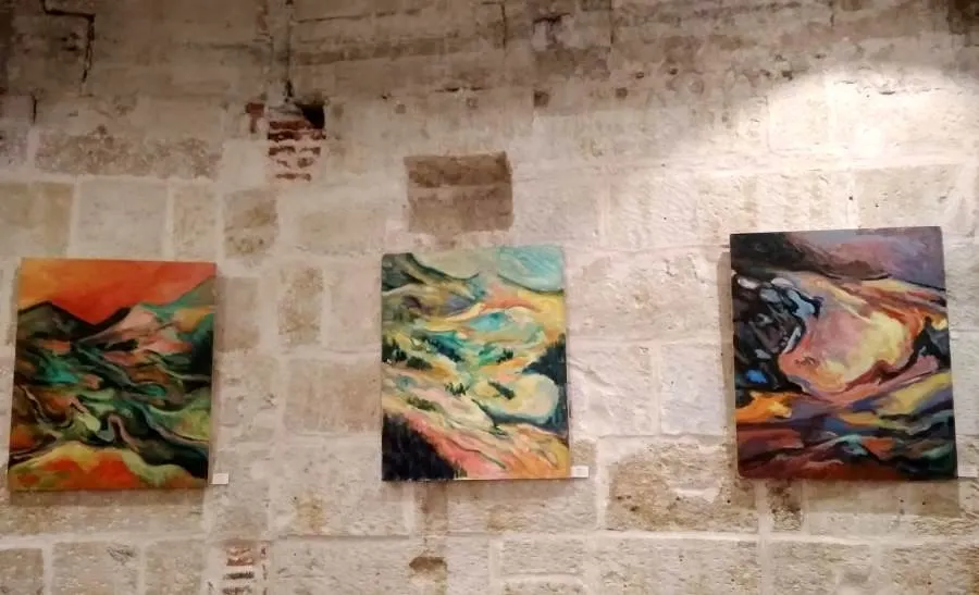 Algunas de las obras de Daniel Muñoz expuestas en Las Torres