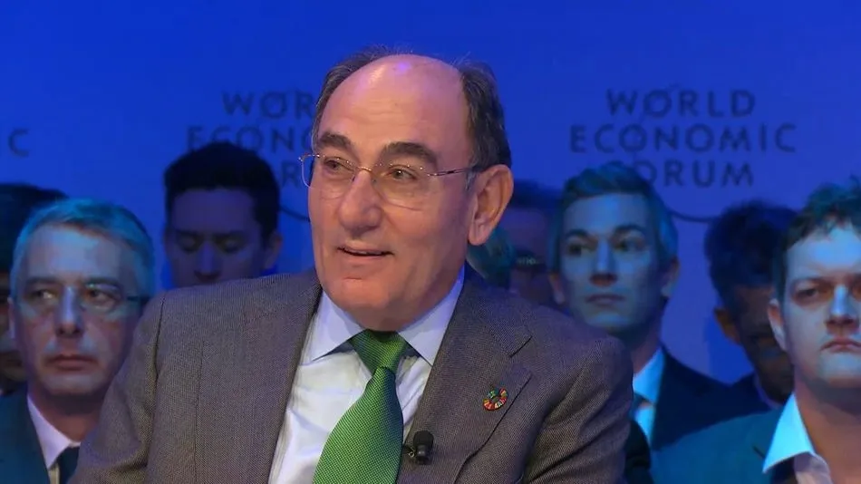 Ignacio Galán, presidente de Iberdrola, durante su intervención en Davos
