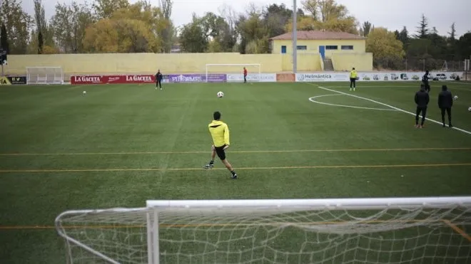 Un entrenamiento anterior en el Reina Sofía / Unionistas CF