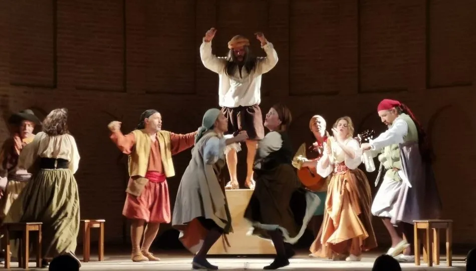 Imagen de la representación de El rufián viudo, llamado Trampagos