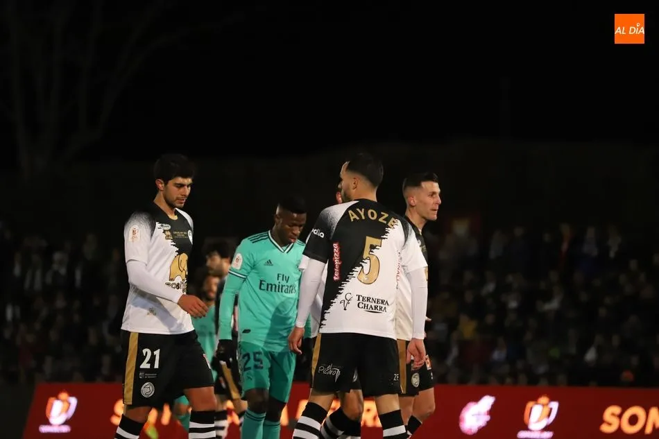 Un instante del encuentro de Unionistas con el Madrid