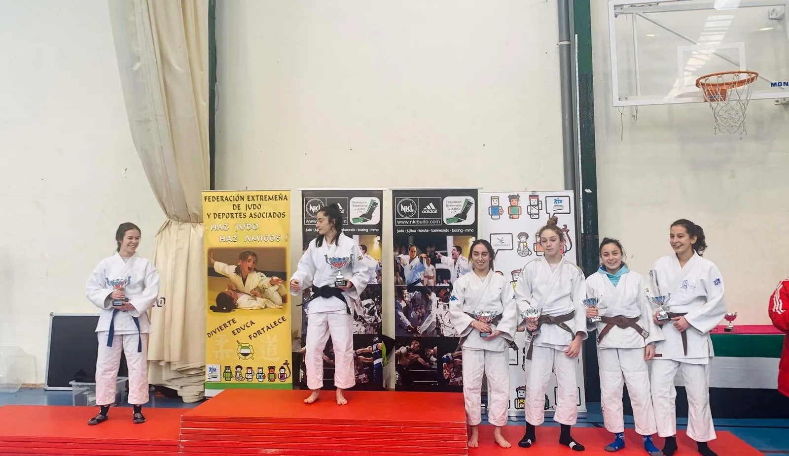 Carla Mateos, en el podio