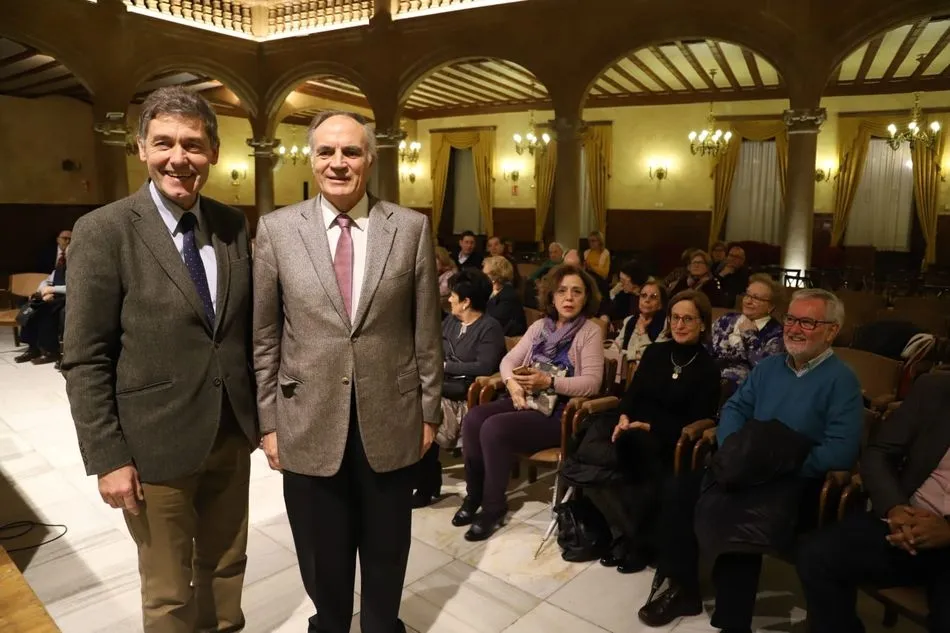 José María Eiros, durante la charla | Foto: Lydia González