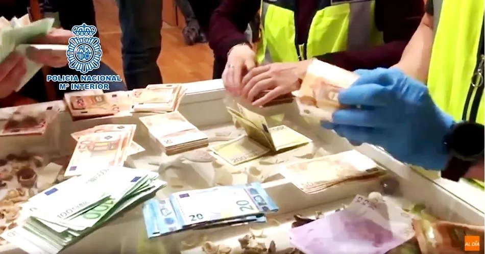 Uno de los registros de la Policía Nacional en esta operación