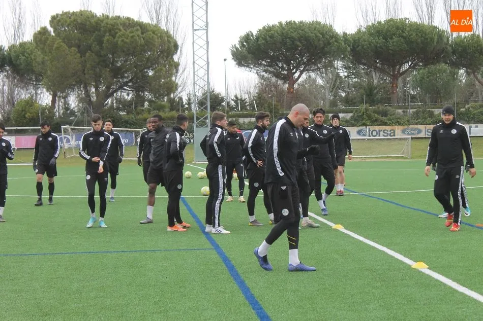 Chatón, en el entrenamiento del jueves