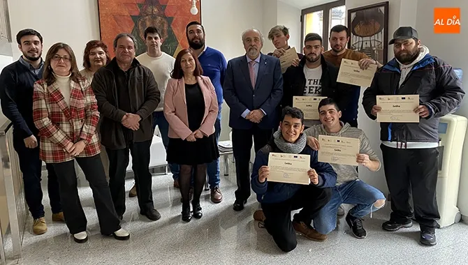 Pedro Grijalba, gerente provincial del ECyL, clausuraba el primer programa de Garantía Juvenil en Peñaranda