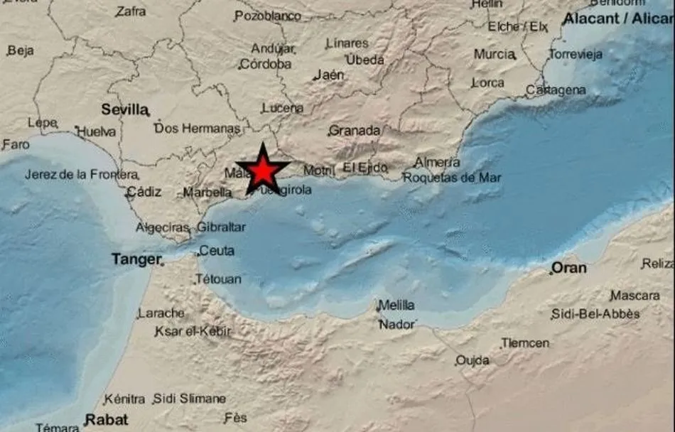 Epicentro del seísmo. Foto: EP