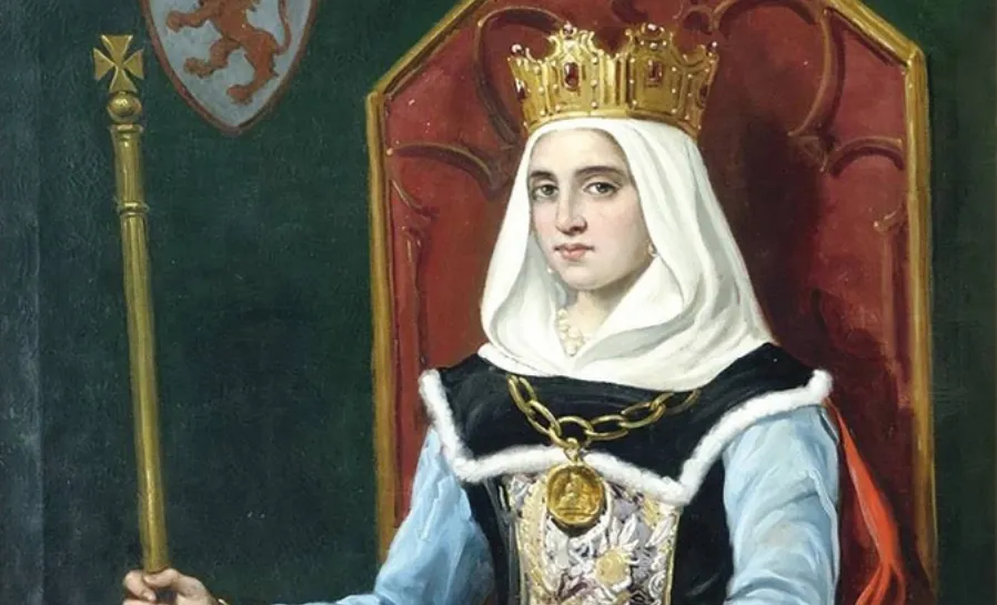 Retrato de Urraca I de León que ilustra la portada de este libro