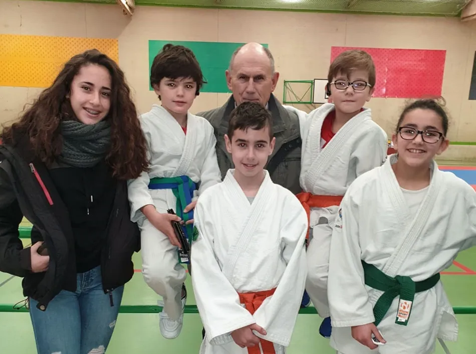Algunos de los participantes en la jornada de judo en Medina del Campo