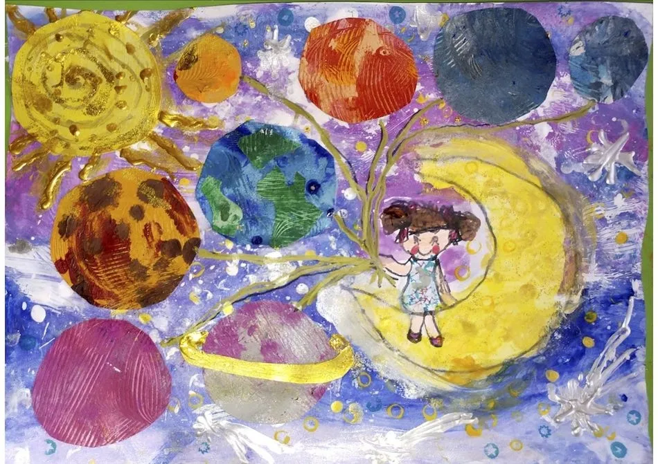 El colorido dibujo ganador de la pequeña salmantina