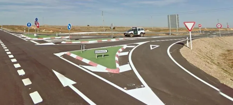 Carretera N-630 a su paso por Buenavista. Foto de Google Maps