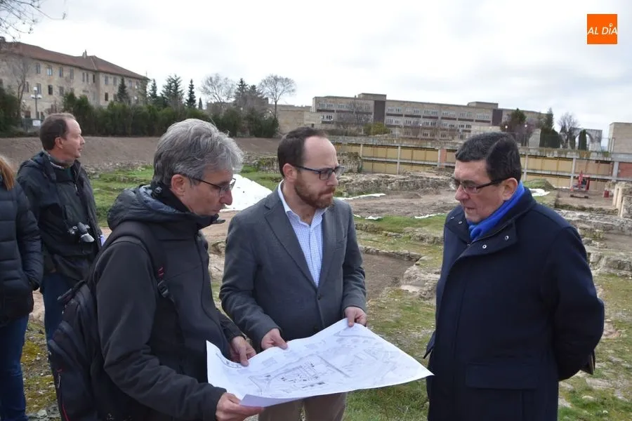 Visita a las obras del concejal de Fomento y Patrimonio del Ayuntamiento de Salamanca, Daniel Llanos. Foto de Paula Zorita