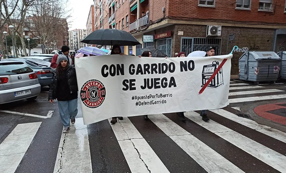 Imagen de las protestas vecinales contra la apertura de más salones de juego y apuestas