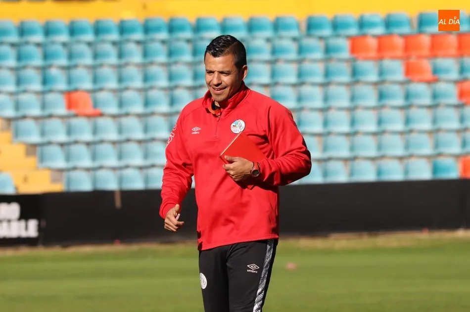 Dueñas, en el entrenamiento del jueves en el Helmántico
