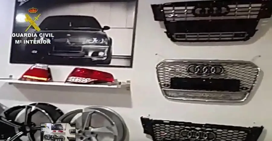 Parte del material intervenido en esta operación de la Guardia Civil