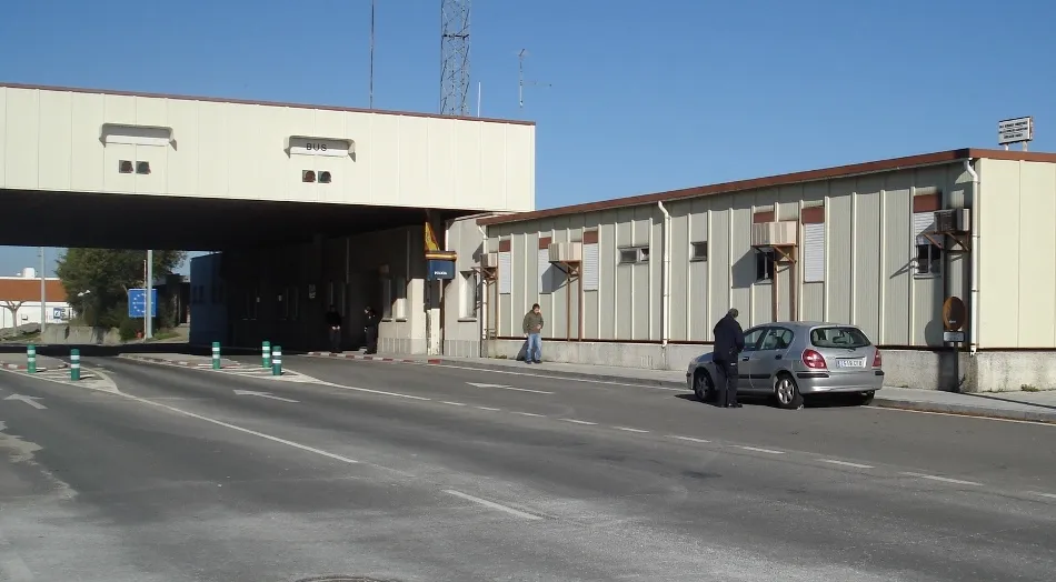 Linea fronteriza entre España y Portugal en Fuentes de Oñor