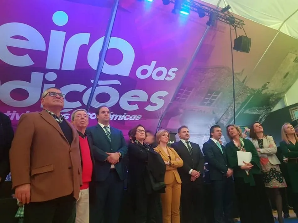 Autoridades en la inauguración de la Feria de las Tradiciones de Pinhel