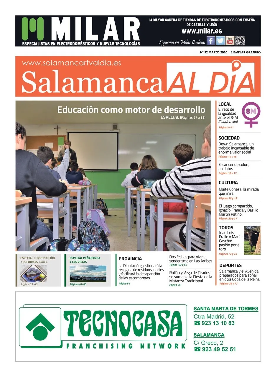 Este martes sale a la calle el número de marzo del periódico en papel SALAMANCA AL DÍA  