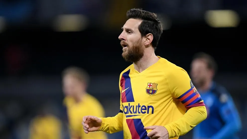 Messi, en un partido con el Barcelona