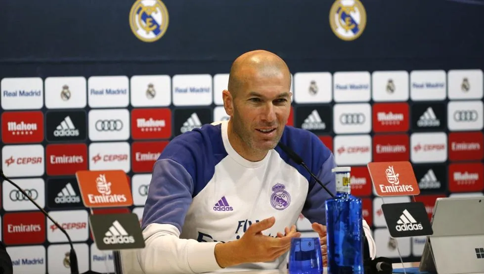 Zidane, en una rueda de prensa