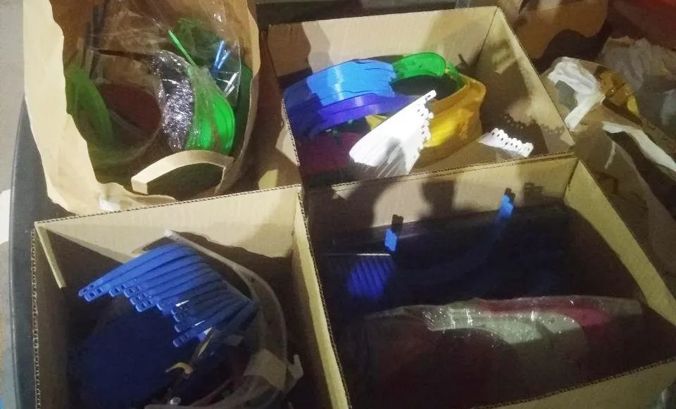 Parte del material donado por estos voluntarios de Salamanca