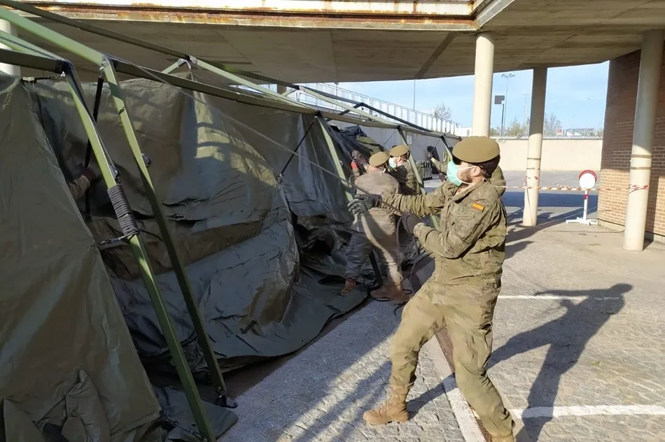 El Regimiento de Ingenieros de Salamanca, este viernes en Segovia
