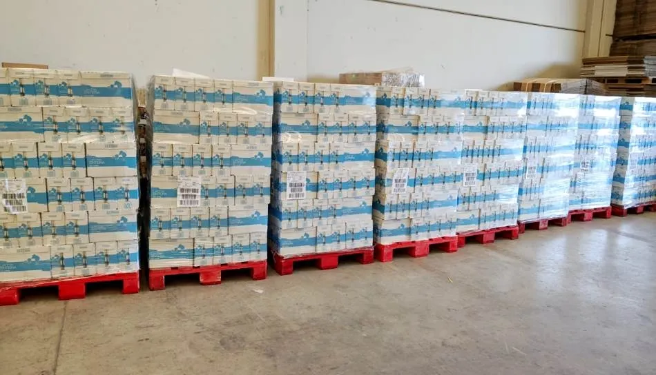 Parte del material donado al Banco de Alimentos de Salamanca