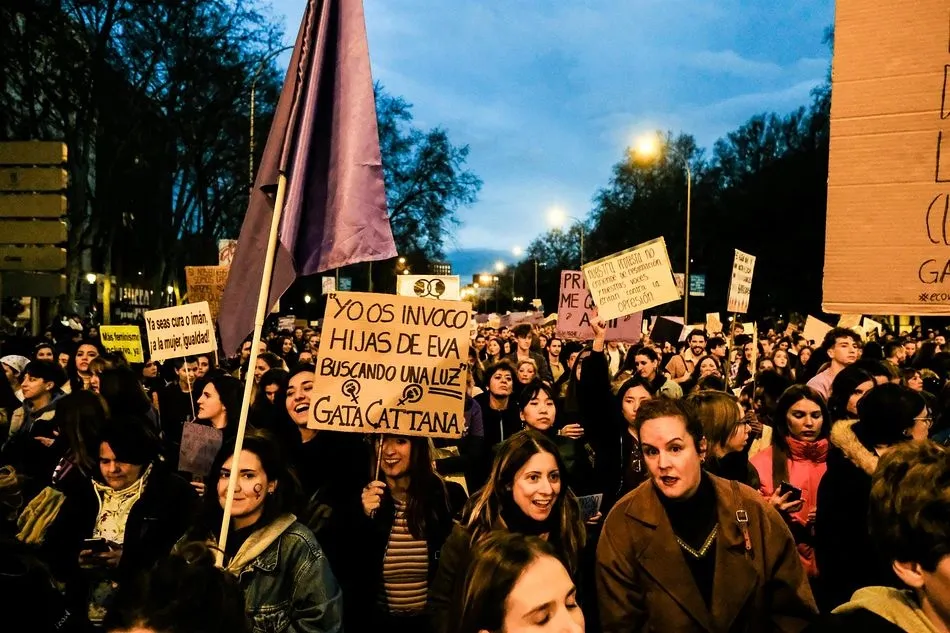 Manifestación del 8M (Día Internacional de la Mujer) en Madrid a 8 de marzo de 2020 - Jesús Hellín - Europa Press
