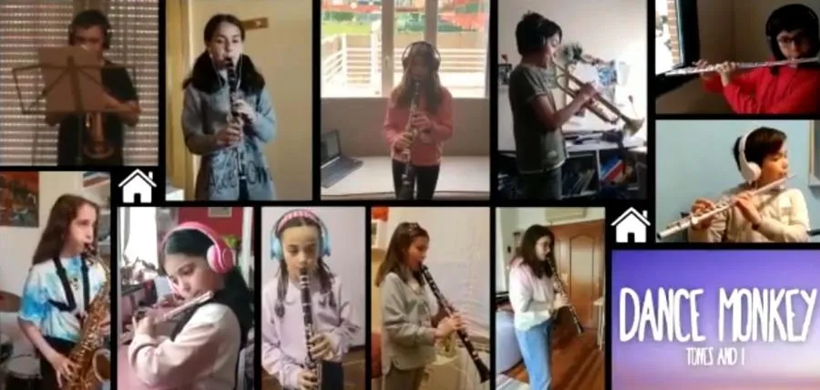 Alumnos de la Escuela Municipal de Música ofrecen una versión de ‘Dance Monkey’