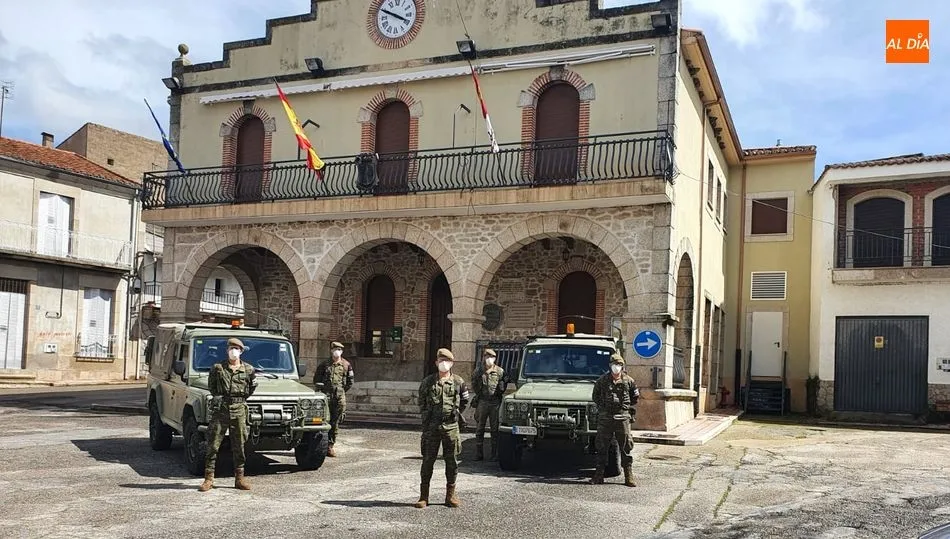 El Regimiento de Ingenieros de Salamanca realiza labores de vigilancia en Villarino   