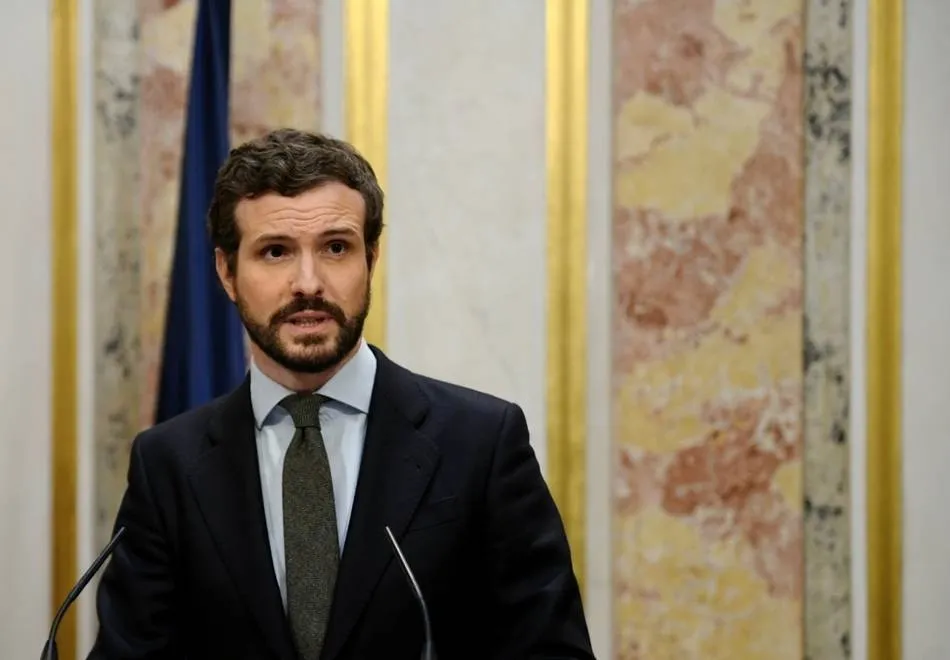 El líder del PP, Pablo Casado