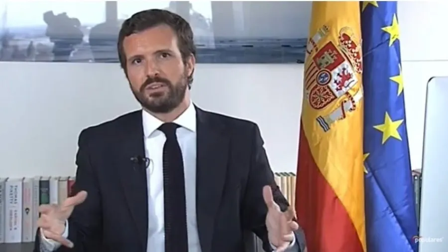 El presidente de PP, Pablo Casado