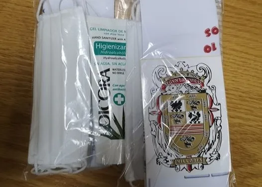 Los niños de Villoria reciben hoy sus mascarillas