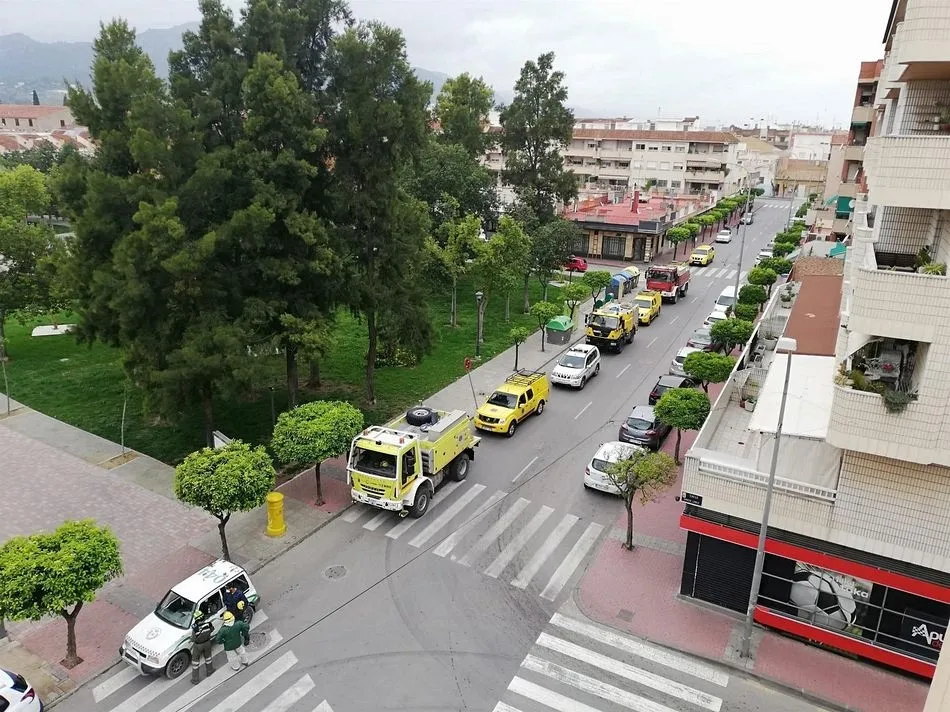 Imágenes de tareas de desinfección frente al coronavirus en Murcia. COVID-19 - EUROPA PRESS