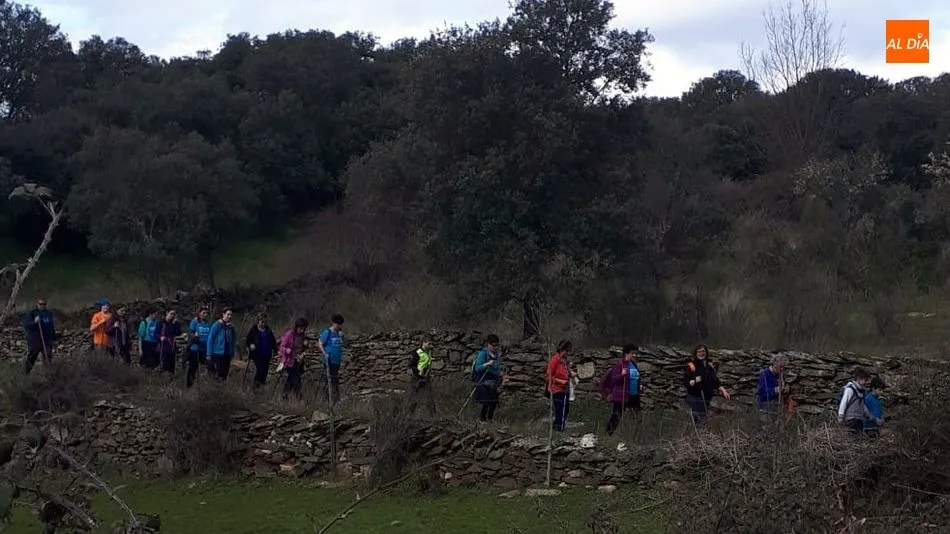 Ruta de senderismo por el término de Hinojosa de Duero el pasado mes de febrero