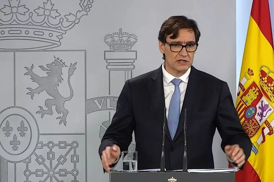 El ministro de Sanidad, Salvador Illa, durante la rueda de prensa del 3 de mayo de 2020 - EUROPA PRESS