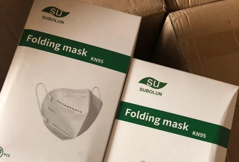 Modelo de mascarilla KN95 marca Subolun que ha sido retirado por ser defectuoso