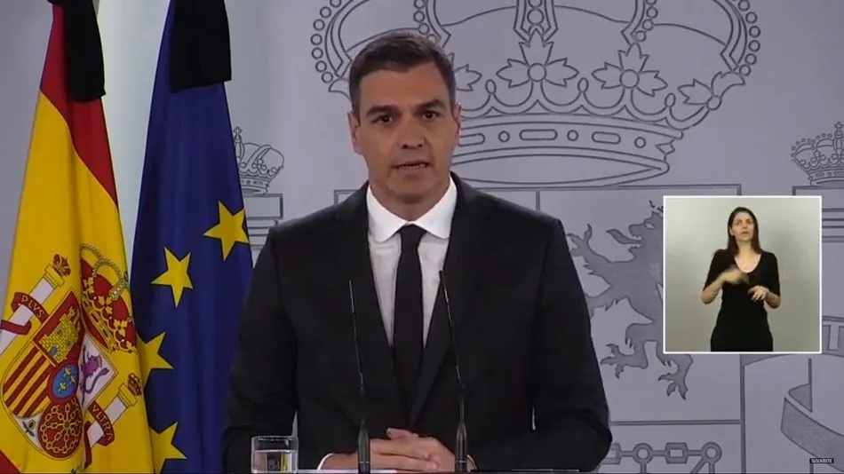 Pedro Sánchez, presidente del Gobierno, en rueda de prensa