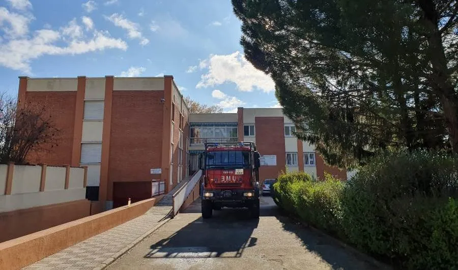 Tareas de desinfección en una residencia de Salamanca
