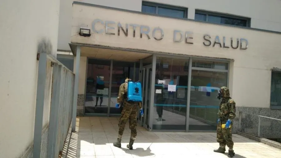 La BRILAT del Ejército de Tierra ha desinfectado varios centros de salud en la provincia de Salamanca