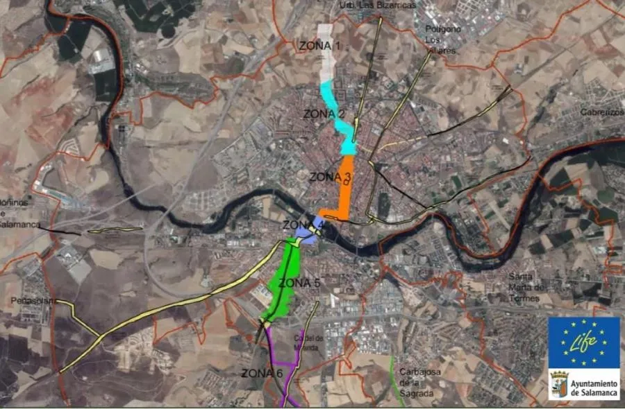 Plano del tramo de la Vía de la Plata en la que se realizarán estas actuaciones