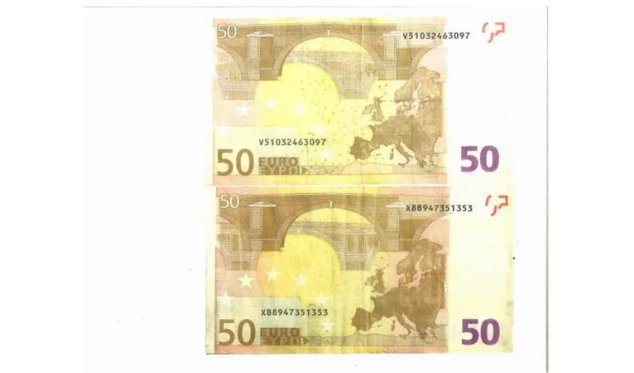 Algunos de los billetes intervenidos por la Policía