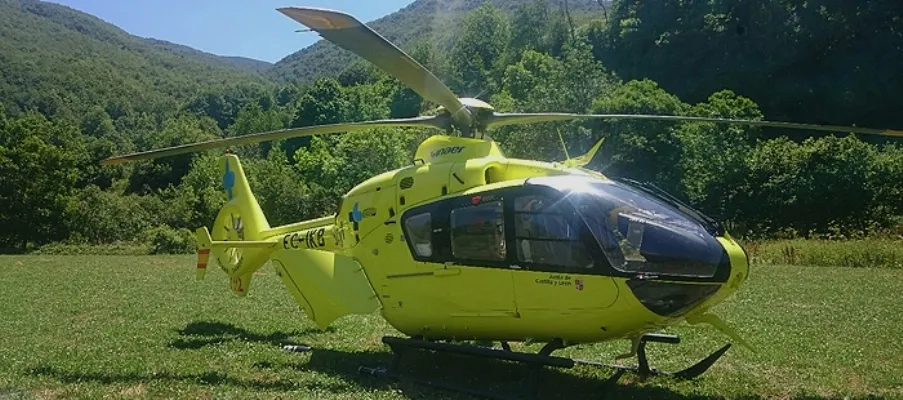 Foto de archivo de uno de los helicópteros sanitarios de Castilla y León