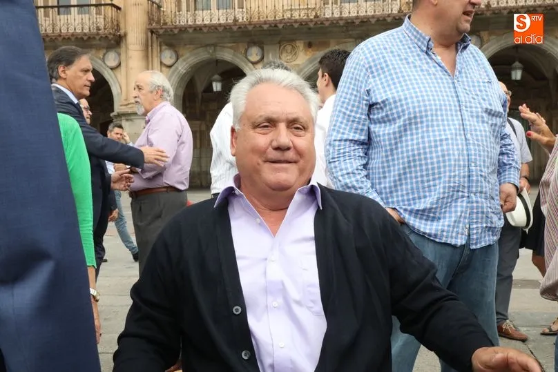 Juan José Aliste en el homenaje a Miguel Ángel Blanco en la Plaza Mayor de Salamanca en 2018 - Archivo