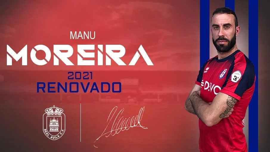Manu Moreira, tercer salmantino del Real Ávila, tras firmar su renovación