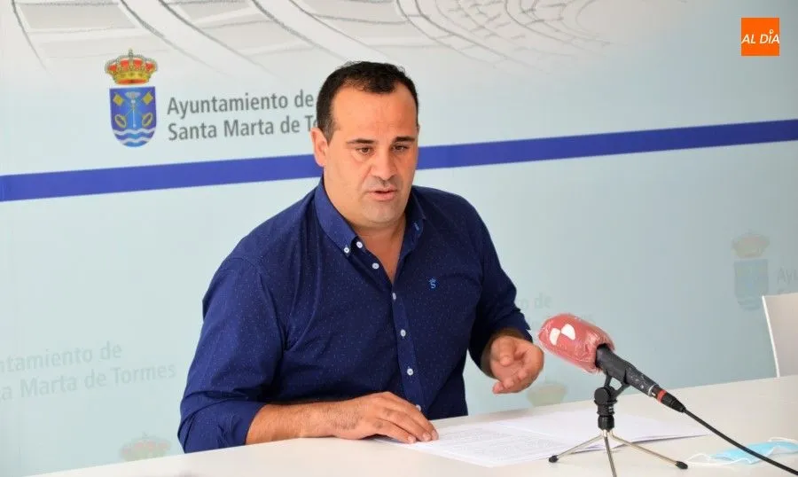 David Mingo, alcalde de Santa Marta de Tormes, en la presentación de este plan