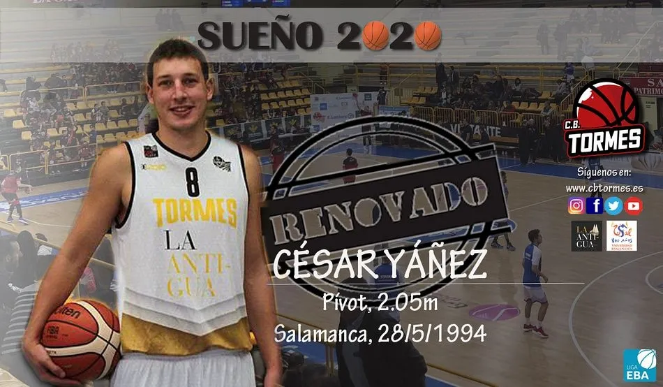 César Yañez renueva con el CB Tormes
