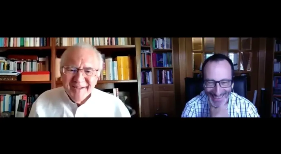 Jesús Fernández, director del Centro Internacional del Español, entrevista a Ángel López, catedrático de Lingüística General de la Universitat de València